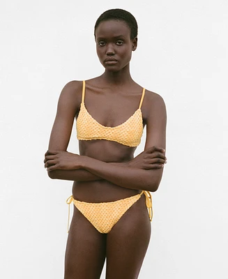 Mango Women's Crochet Bikini Top