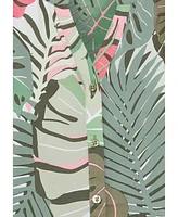 Olsen Women's Palm Print Tunic Blouse