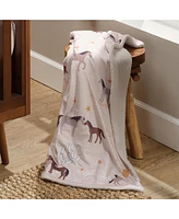 Lambs & Ivy Baby Country Western Cowboy/Cowgirl Soft Warm Fleece Blanket