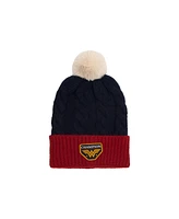 Dc Comics Men's Wonder Woman Champion Logo Adult 2-Pack Cable Knit Beanie & Scarf Set