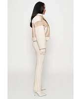 Jluxlabel Women's Suede And Sherpa Jacket