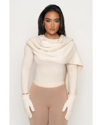 Jluxlabel Women's Ribbed Scarf Top