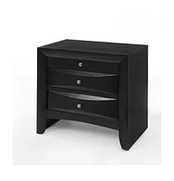 Three Drawer Solid Wood Nightstand – Functional and Elegant Bedroom Storage Solution