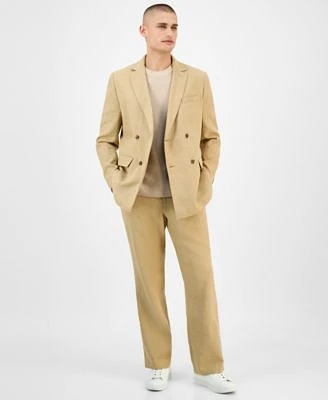 Alfani Mens Double Breasted Blazer Waffle Knit Sweater Drawstring Pants Exclusively At Macys