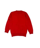 Elie Balleh Big Boys Red Modern Crewneck Sweater