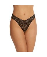 Hanky Panky Women's Crossdyed Leopard Original Rise Thong Panty 3 pack