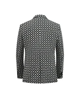 Elie Balleh Toddler Stamp Boucle Blazers Sports Coat Jacket - Black, L/14-16