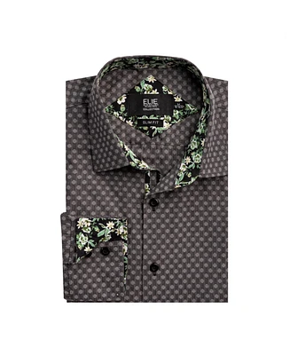 Elie Balleh Big Boys Slim Fit Jacquard Dot Shirt