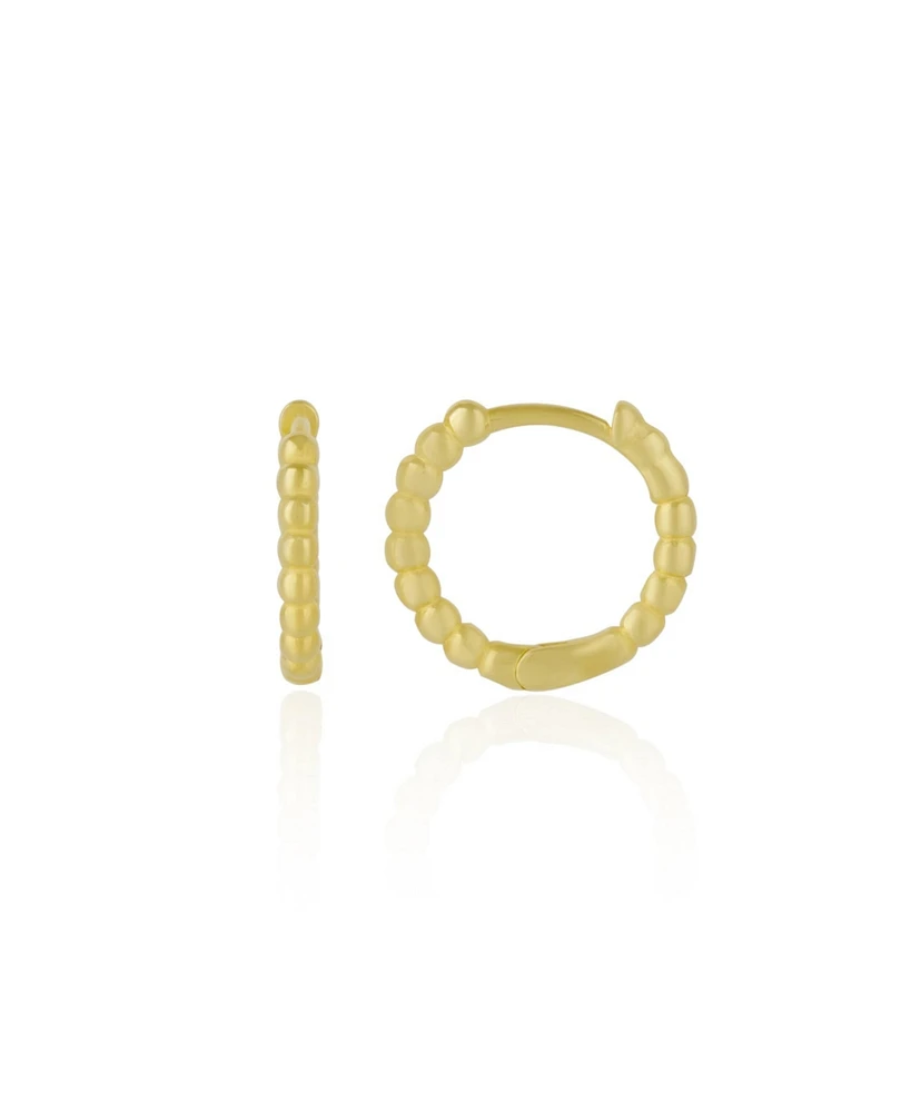 Spero London Bead Hoop Sterling Silver Earring