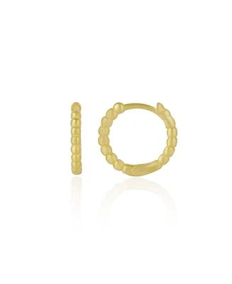 Spero London Bead Hoop Sterling Silver Earring