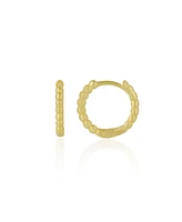 Spero London Bead Hoop Sterling Silver Earring