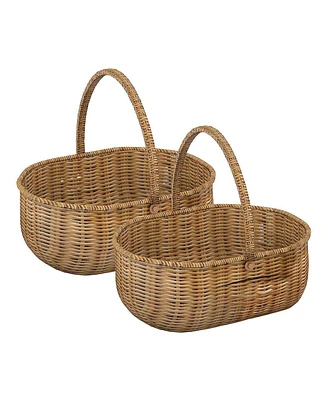 Kaplan Early Learning Wicker Storage Basket - Set of 2