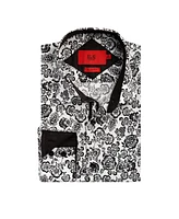 Elie Balleh Big Boys White Slim Fit Paisley Print Shirt