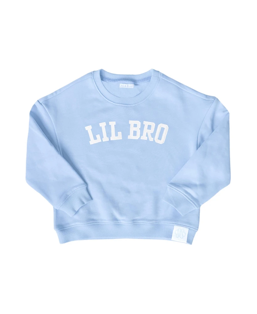 Bits & Bows Boys Lil Bro Cotton Crewneck Sweatshirt