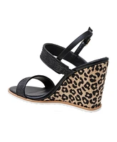 Edith | Woven Raffia High Wedge Sport Sandals