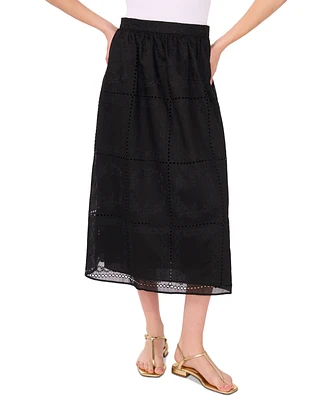 1.state Women's Embroidered Midi Skirt