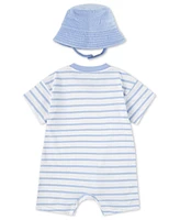 Nike Baby Boys Short Sleeve Romper with Bucket Hat