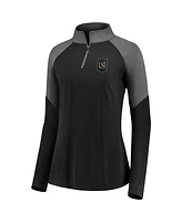 Fanatics Women's Black Lafc Interlock Quarter-Zip Pullover Sweatshirt