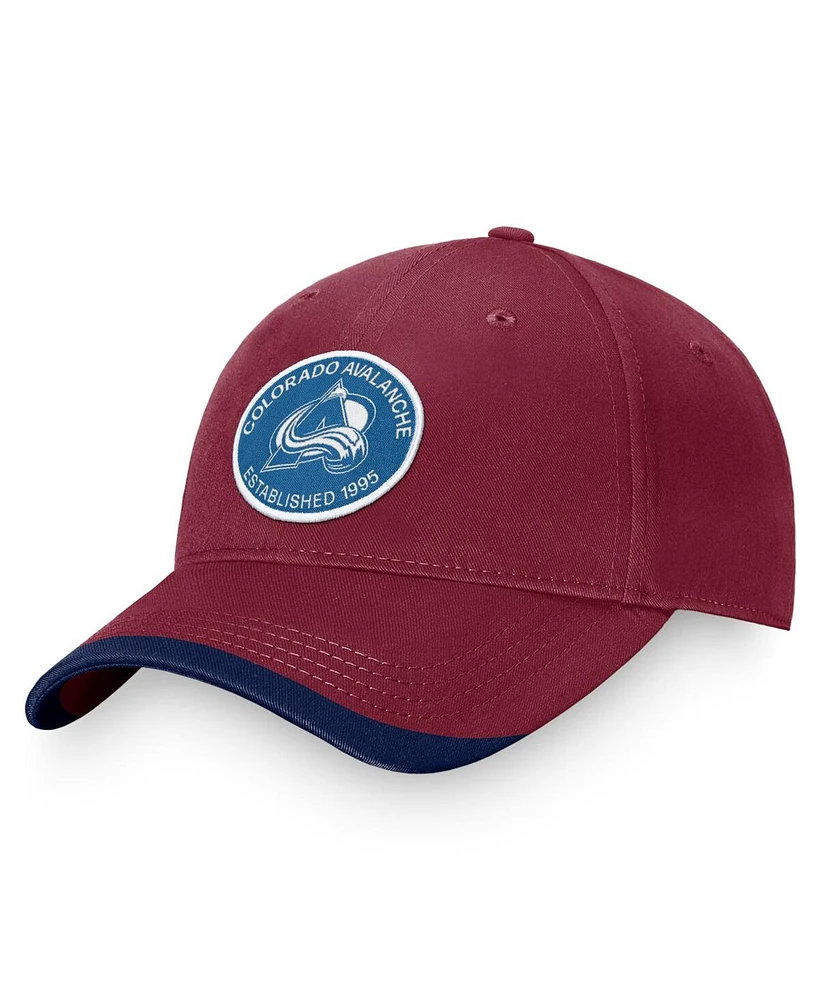 Fanatics Men's Burgundy Colorado Avalanche Fundamental Adjustable Hat