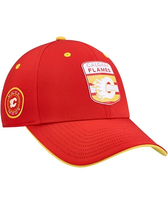 Fanatics Men's Red Calgary Flames Authentic Pro Draft Stretch-Fit Hat