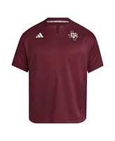 Adidas Men's Maroon Texas A&M Aggies Dugout Coaches Adizero Notch Neck Pullover T-Shirt