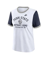 Nike Women's White Penn State Nittany Lions Legacy Fundamental Expression Tri-Blend T-Shirt