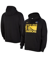 Nike Men's Black Golden State Warriors Courtside Club Pullover Hoodie