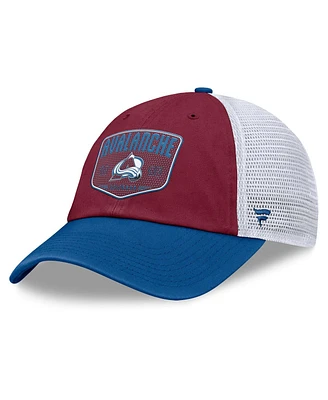 Fanatics Men's Burgundy Colorado Avalanche Fundamental One-Time Trucker Adjustable Hat