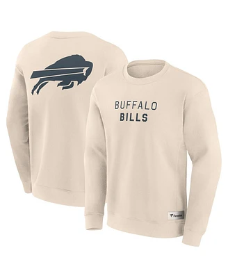 Fanatics Men's Cream Buffalo Bills Elements Future Ground Lettering Pullover Sweatshirt