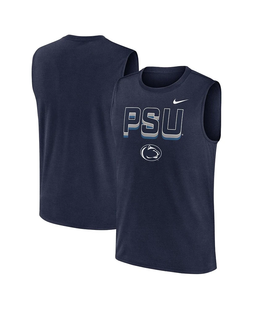 Nike Men's Navy Penn State Nittany Lions Primetime Tricode Legend Performance Tank Top