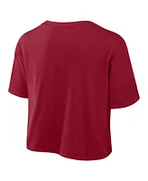 Nike Women's Crimson Alabama Tide Power Pursuit Athletic Prep Arch Performance Cropped T-Shirt