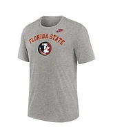 Nike Men's Heather Gray Florida State Seminoles Legacy Arch Tri-Blend T-Shirt