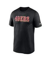 Nike Men's Black San Francisco 49ers Primetime Legend Wordmark Performance T-Shirt