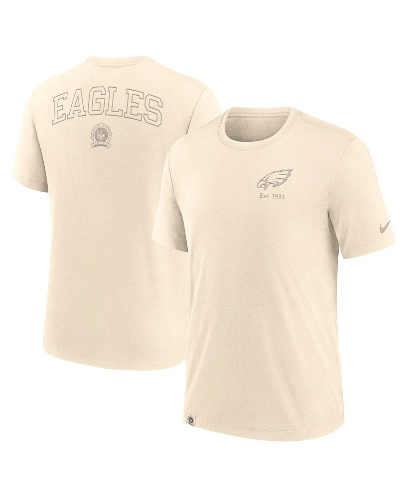 Nike Men's Cream Philadelphia Eagles Glory Tri-Blend T-Shirt