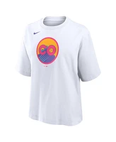 Nike Women's White Colorado Rockies 2025 City Connect Logo Boxy T-Shirt