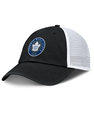 Fanatics Men's Black/Gray Toronto Maple Leaf's Averie Trucker Adjustable Hat