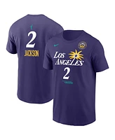 Nike Men's Rickea Jackson Purple Los Angeles Sparks Explorer Edition Name Number T-Shirt