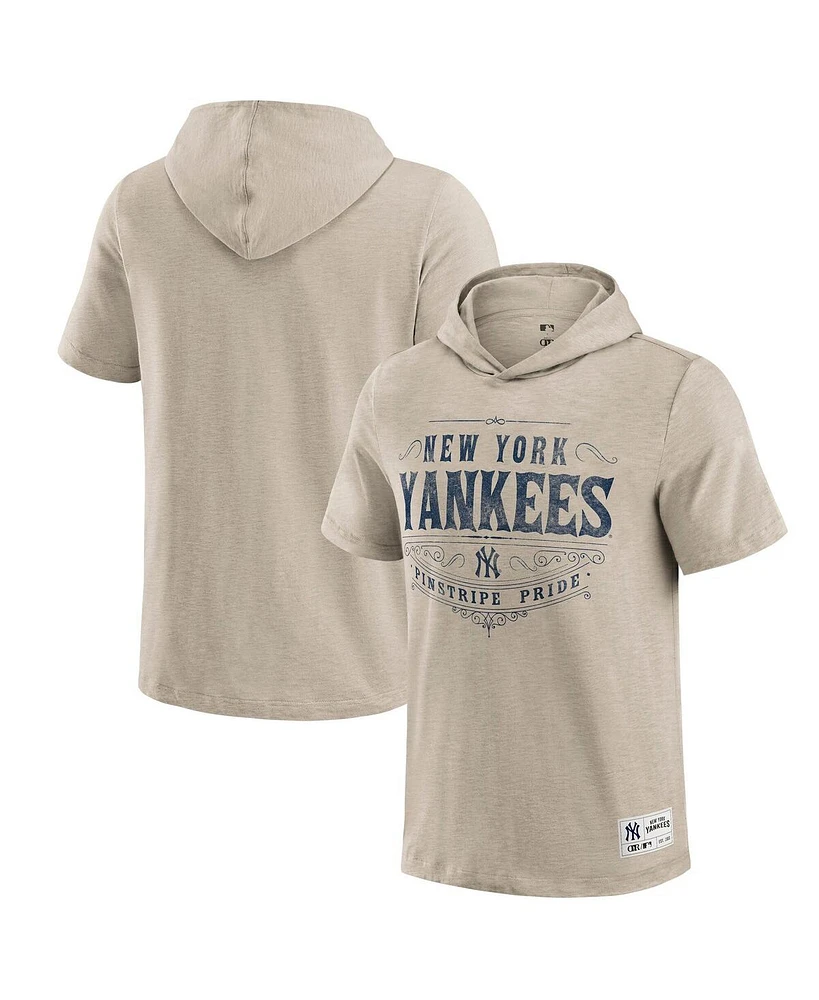 Fanatics Men's Tan New York Yankees Hooded T-Shirt