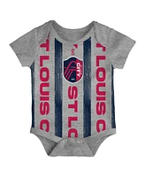 Outerstuff Newborn 3-Pack St. Louis City Sc Loyal Buddies Bodysuit Set