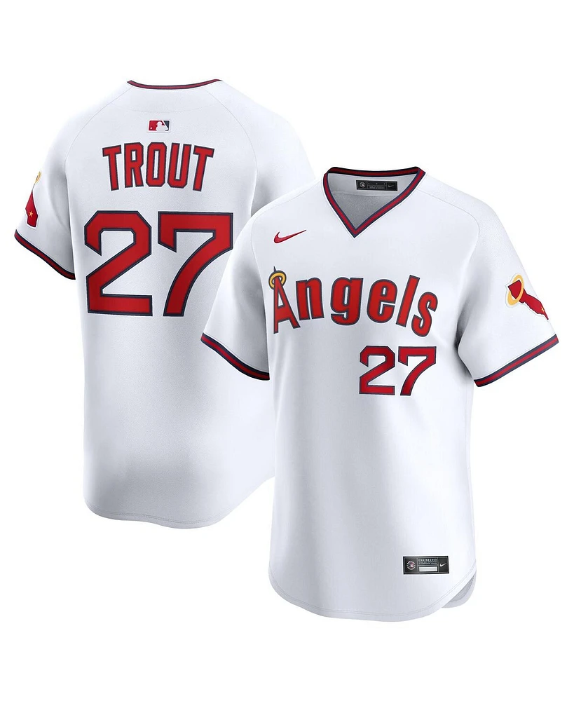Nike Men's Mike Trout White Los Angeles Angels Alternate Limited Jersey