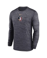 Nike Men's Black Florida State Seminoles 2025 Sideline Velocity Performance Long Sleeve T-Shirt