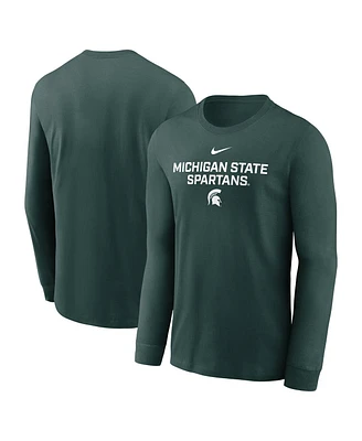 Nike Men's Green Michigan State Spartans 2025 Sideline Performance Long Sleeve T-Shirt