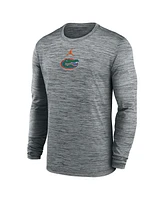 Jordan Men's Charcoal Florida Gators 2025 Sideline Velocity Performance Long Sleeve T-Shirt