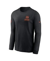 Nike Men's Black Cincinnati Bengals Sideline Performance Long Sleeve T-Shirt