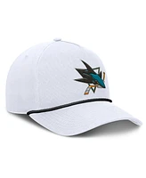 Fanatics Men's White San Jose Sharks Rope A-Frame Adjustable Hat