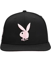 Lids Men's Black/Pink Playboy Fitted Hat