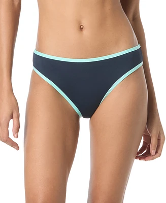Kate Spade Women's Contrast-Trim High-Cut Bikini Bottoms, Exclusively at Macy's
