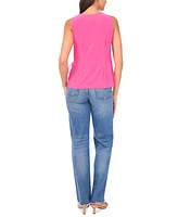 Sam & Jess Petite Cowlneck Tie-Side Sleeveless Top