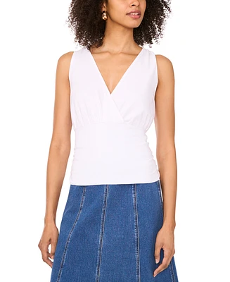 1.state Women's Overlapping V-Neck Sleeveless Knit Top