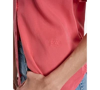 Dkny Jeans Women's Rolled-Sleeve Button-Up Shirt